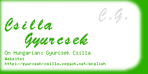 csilla gyurcsek business card